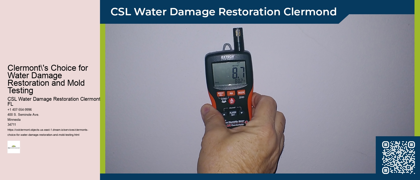 Clermont's Choice for Water Damage Restoration and Mold Testing
